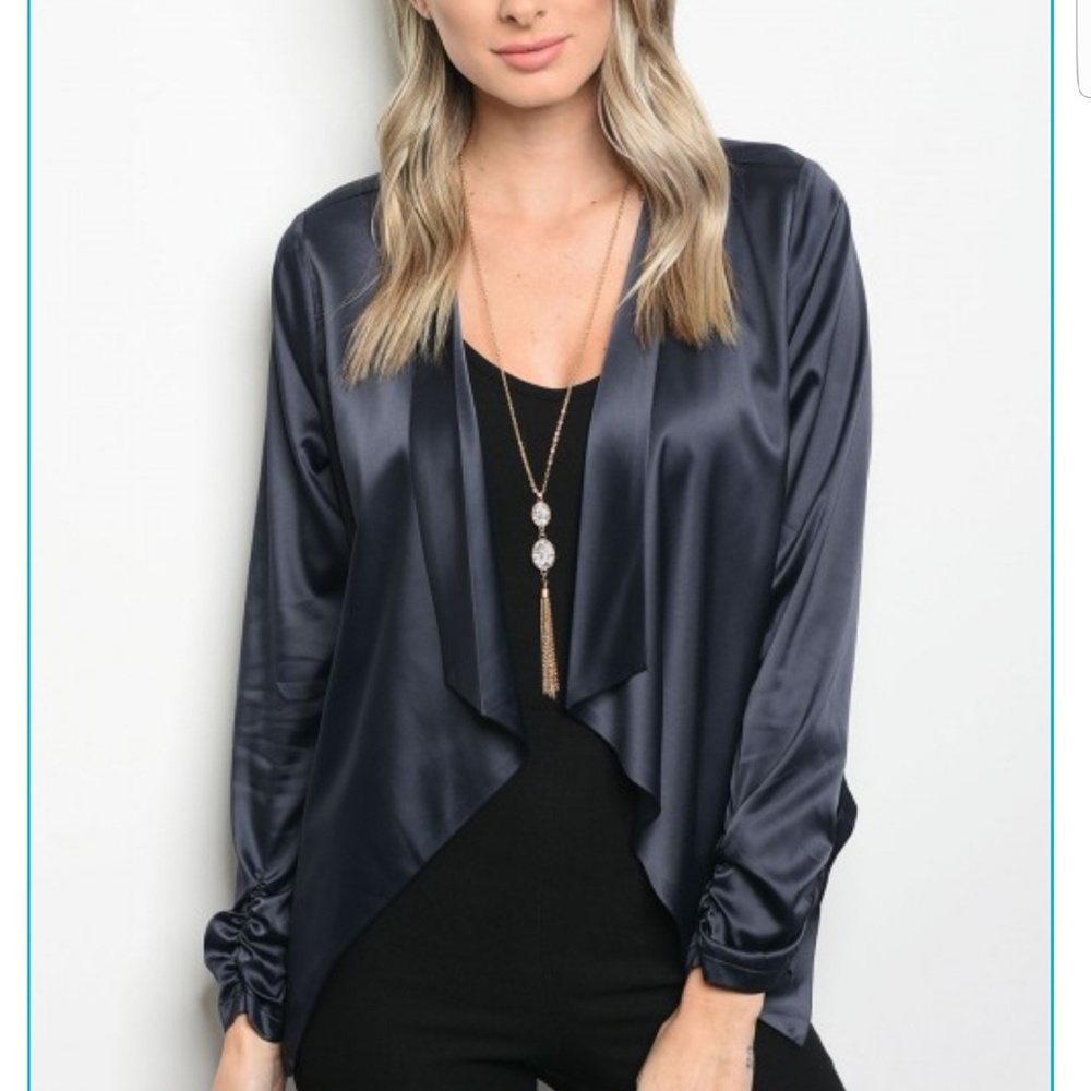 New Satin Navy Blazer